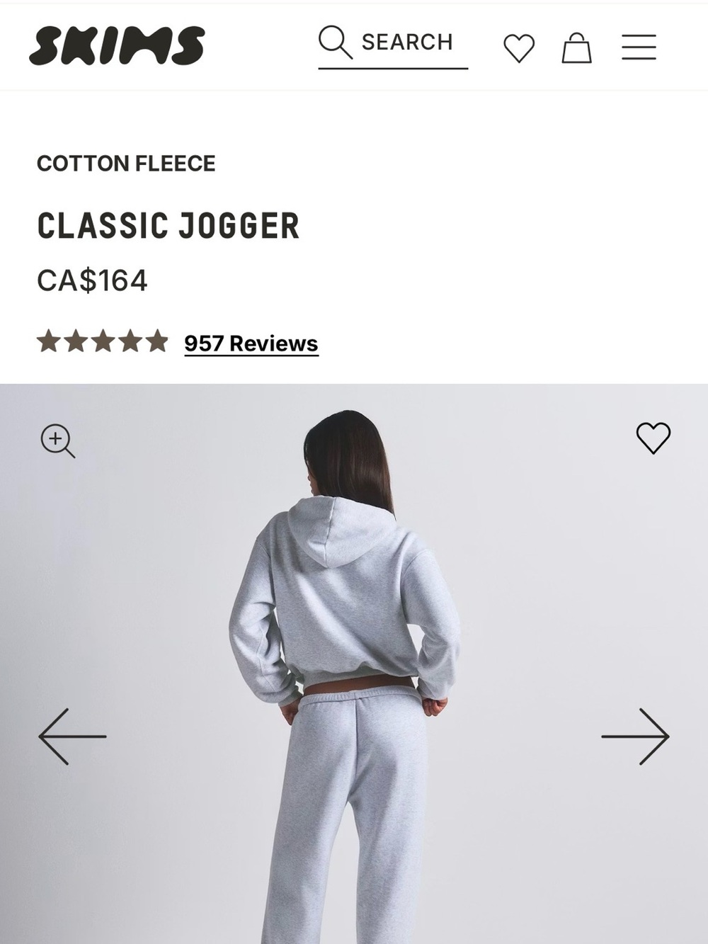 Skins Light Gray Fleece Jogger Sweatpants